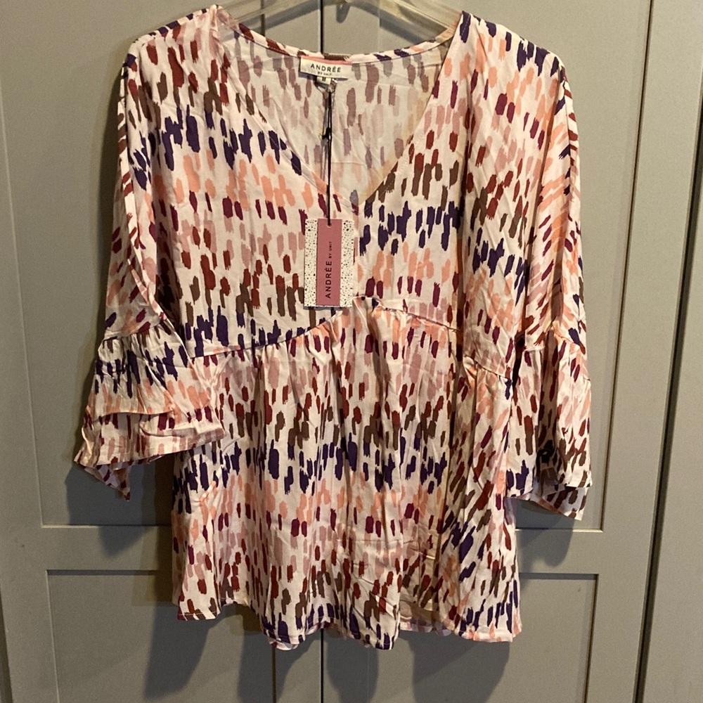 Colorful Rayon Top NWT